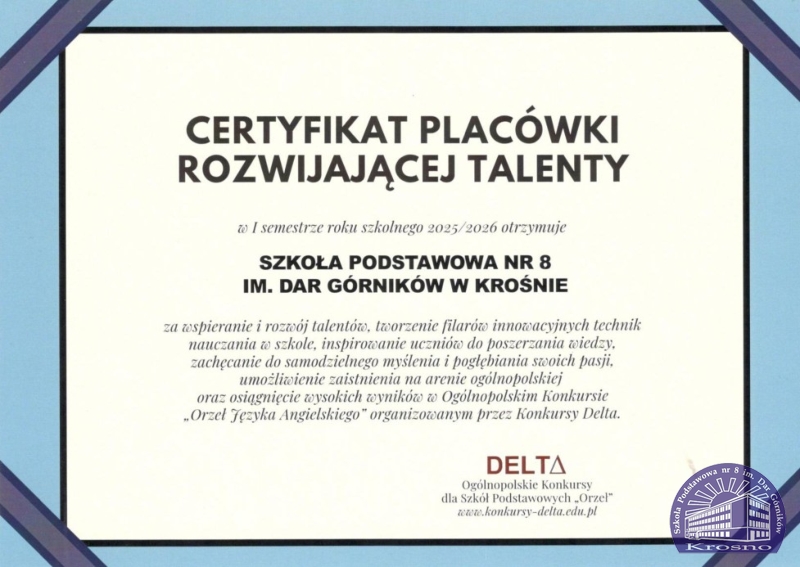 Obrazek wyróźniający wpis Wyniki Ogólnopolskiego Konkursu „Orzeł Języka Angielskiego”